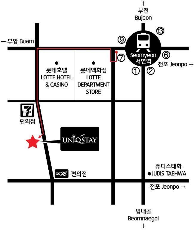 בוסאן Uniqstay מראה חיצוני תמונה