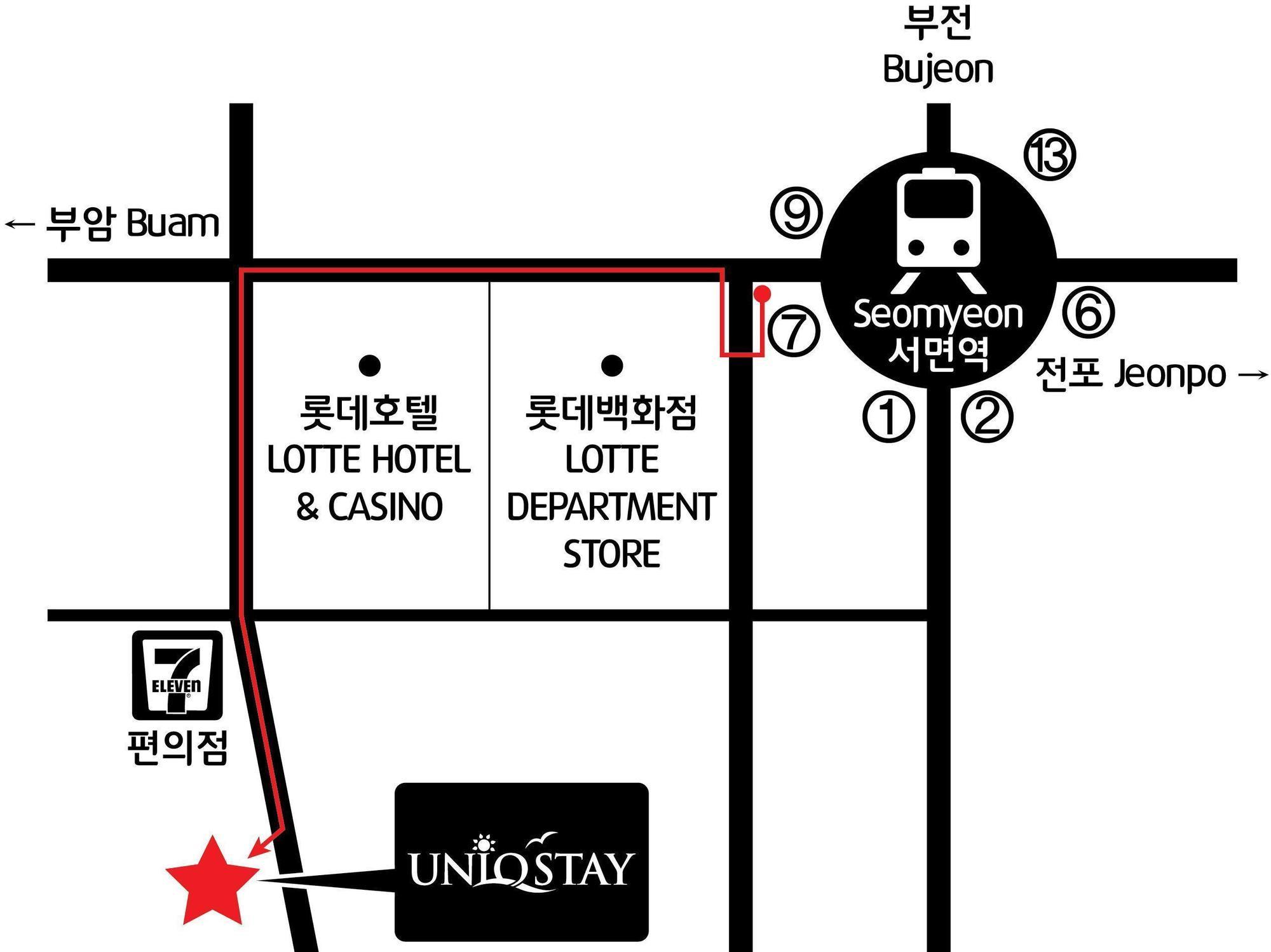 בוסאן Uniqstay מראה חיצוני תמונה